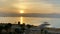 Dead sea at sunrise time over Jordan mountains