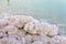 Dead sea - Typical accumulation of salt