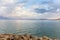 Dead sea view, Jordan mountains.