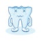 dead tooth. Vector illustration decorative design