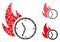Deadline burn clock Composition Icon of Irregular Items