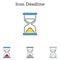 Deadline flat icon design for infographics and businesses