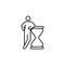 deadline, hourglass icon. Element of conceptual figures for mobile concept and web apps illustration. Thin line icon for website d