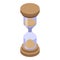 Deadline hourglass icon, isometric style