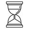 Deadline hourglass icon, outline style