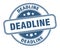 deadline stamp. deadline round grunge sign.