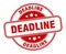 deadline stamp. deadline round grunge sign.