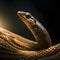 Deadly brown snake - ai generated image
