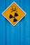 Deadly radiation warning sign