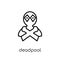 deadpool icon. Trendy modern flat linear vector deadpool icon on