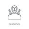 deadpool linear icon. Modern outline deadpool logo concept on wh
