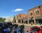 Deadwood South Dakota historic downtown, motorcycles and tourists.