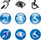 Deaf, Blind, Disabled Symbols