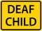 Deaf Child Sign On White Background