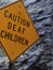 DEAF CHILDREN CAUTION SIGN
