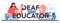 Deaf educator typographic header. Disabled people education. Specialist teaching