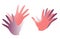 Deaf hand gesture language symbol. Two vector arms icon design