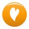 Deaf heart icon orange