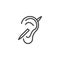 Deaf Sign line icon