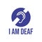 Deaf sign symbol vector illlustration