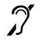 Deafness symbol icon