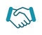 Deal handshake agreement single isolated icon with solid line style
