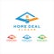 Deal home logo vector design graphic template