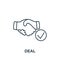 Deal icon. Line simple line Retail icon for templates, web design and infographics