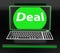 Deal Laptop Shows Contract Online Trade Deals