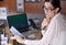 Dealing with business like a professional. Portrait of a beautiful young businesswoman working at her desk.