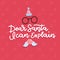 Dear Santa, I can explain. Funny saying for Christmas t-shirt, greeting card and wall art. Line typography with red Santa Claus