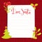 Dear Santa - letter to Santa Claus with copyspace
