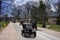 Dearborn, MI / USA - 04.21.2018 : driving Ford t models on the street in the greenfield village