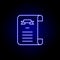 death certificate outline blue neon icon. detailed set of death illustrations icons. can be used for web, logo, mobile app, UI, UX