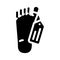 death fear glyph icon vector illustration