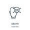 death icon vector from human mind collection. Thin line death outline icon vector illustration. Linear symbol for use on web and
