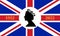 Death Queen Elizabeth side profile of young in crown on British flag funeral ruling 70 year from 1952 to 2022 date of death.