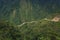 Death Road - July 25, 2017: Panoramic view of the Yungas road, or Death Road, Bolivia