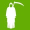 Death with scythe icon green