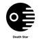 Death Star icon vector isolated on white background, logo concept of Death Star sign on transparent background, black filled