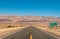 Death Valley, California - Empty infinite Road in the Desert