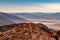Death Valley desert  scenic view from Dante```\\\'s Peak.