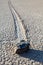 Death Valley Racetrack Playa rock on lake bed