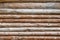 Debarked Rough Log Cabin Wall Horizontal Background