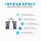 Debate, Democracy, Election, Politician, Speaker Solid Icon Infographics 5 Steps Presentation Background