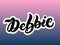 Debbie. Woman`s name. Hand drawn lettering