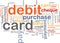 Debit card word cloud