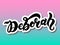 Deborah. Woman`s name. Hand drawn lettering