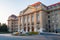 Debrecen University building, beautiful and unique construction at sunset