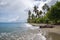 Debris on Mbonege beach, a popular wreck diving destination near Honiara, Solomon Islands.